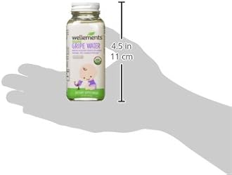 Wellements Gripe Water 4 Fl Oz (Pack of 2) Relieves Occasional Stomach Discomfort from Gas, Fussiness & Hiccups, USDA Certified Organic, Gluten Free & Non GMO, Ages Newborn+