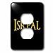 3dRose Isreal popular baby boy name in America. Yellow on... - Light Switch Covers (lsp-376400-6)