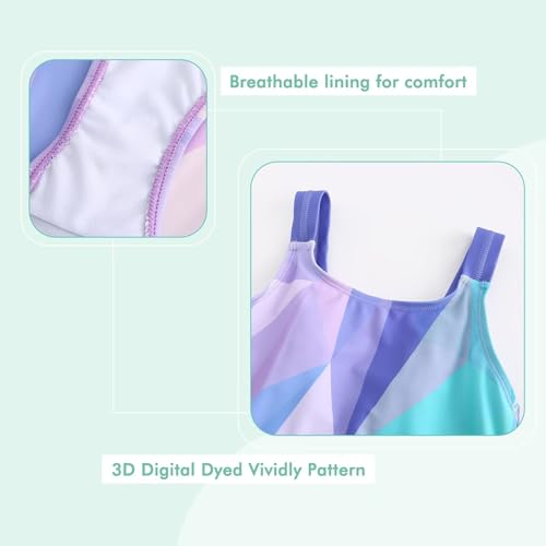 Image of Girls One Piece Swimsuits Halter Bathing Suits Summer Swimwear 3-16 Years