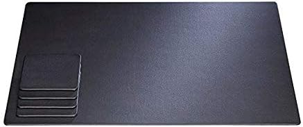 Black Faux Leather Desk pad. 16" x 22"
