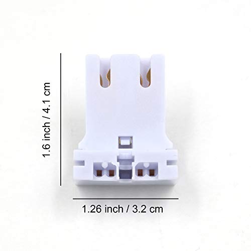 2 Pcs Of U-Shaped T8/T5/ T12 Fluorescent Lamp Holder Light Socket Plastic Lamps Holder Medium Bi-Pin Sockets Fit T8 / T12 Led Fluorescent Lamps (2Pc U Shape T8/T12) #TOP3