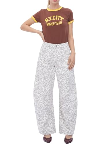 Barrel Jeans for Women Trendy Women's Baggy Boyfriend Jeans 90s Wide Leg High Rise Barrel Pants Relax Fit2