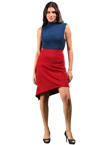 Image of KOTTY Women's Solid and Printed Skirts - A-Line || Pencil || Midi || Maxi || Knee-Length || Flared || Asymmetric Styles for Chic and Comfortable Fashion