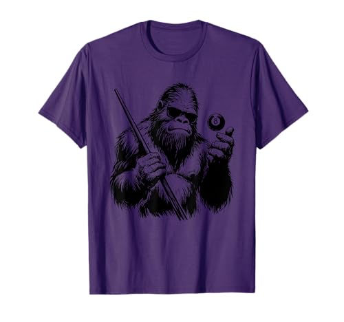 Bigfoot Billiards Player - Funny Sasquatch Billiards Lover T-Shirt