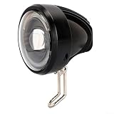 Faro per bici elettrica da 48 V con abbaglianti anabbaglianti e luce di marcia diurna integrata IPX4 impermeabile 650 lumen 100LUX alloggiamento in acciaio inox ABS per Ebike o scooter Compa