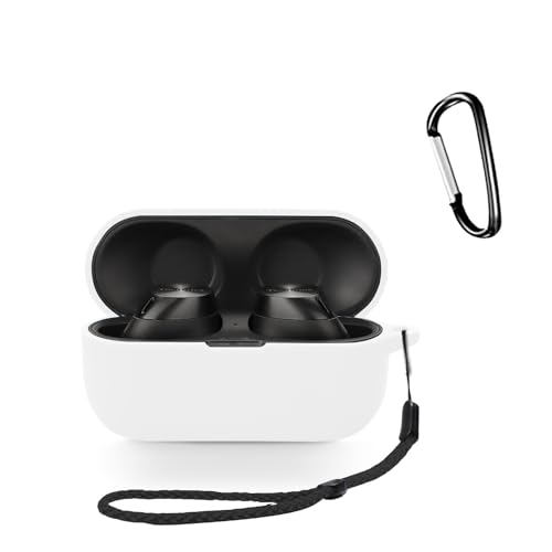 パナソニック(Panasonic) Technics EAH-AZ60M2 用 ケース 全面保護カバー シリコンケース カラビナ付き+ストラップ付き【HUKWIMO】 カラビナ付き 耐衝撃 防水 防塵 装着充電可能 全面保護 キズ防止 Technics E