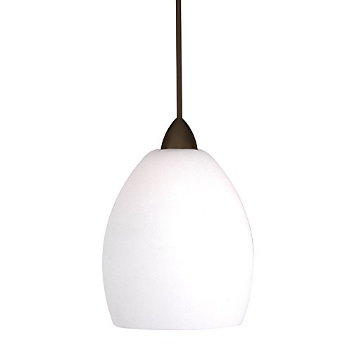 WAC Lighting MP-LED524-WT/DB Sarah LED 1 Light Canopy Pendant, White/Dark Bronze