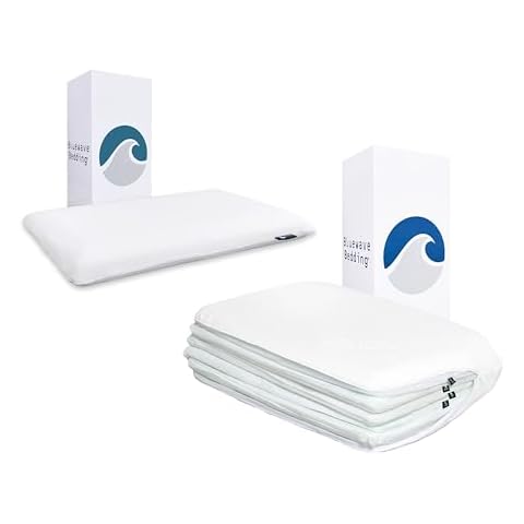 Bluewave Bedding 2.75" H Ultra Slim Pillow and Versalayer Adjustable Pillow Cover