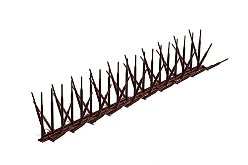 Bird B Gone Plastic Bird Spikes, 7" Wide, 50-Feet, Brown, BBG2000