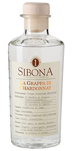 Sibona Grappa di Chardonnay 40% vol. (1 x 0,5l) - Sortenreiner Grappa aus Italien Cover