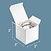 ValBox 3x3x3 White Cube Gift Boxes - 50pcs Recycled Paper Boxes with Lids for Gifts, Crafting, Cupcake & Party Favors