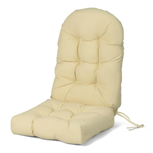 mudilun Adirondack Chair Cushion with Tie Outdoor Adirondack Chair Cushions Thick Tufted High Back Rocking Chair Cushions for Indoor Patio Furniture Chair Pads