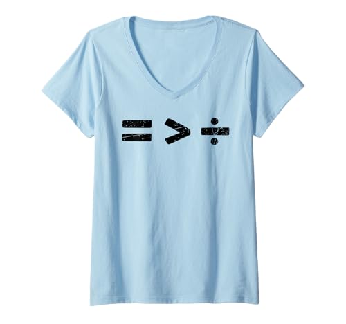 Mujer Igualdad de Derechos Matemáticas Símbolo La igualdad es mejor que la Camiseta Cuello V