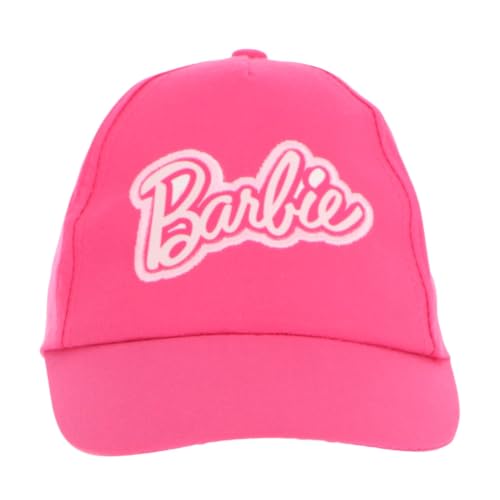 Image of MISTER LICENSE COMPANY, S.L. Children's Kids Barbie Baseball Cap Pink | Embroidered Logo Sun Hat for Girls | Soft Polyester Cotton Cap | Age Approx. 4-8 Years
