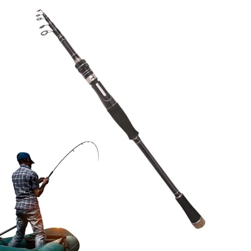 ✅ Maggiore durata: con un corpo realizzato interamente in carbonio ad alta elasticità e dotata di un anello guida in ceramica resistente, questa canna da pesca telescopica garantisce prestazioni durature e resistenza all'usura.