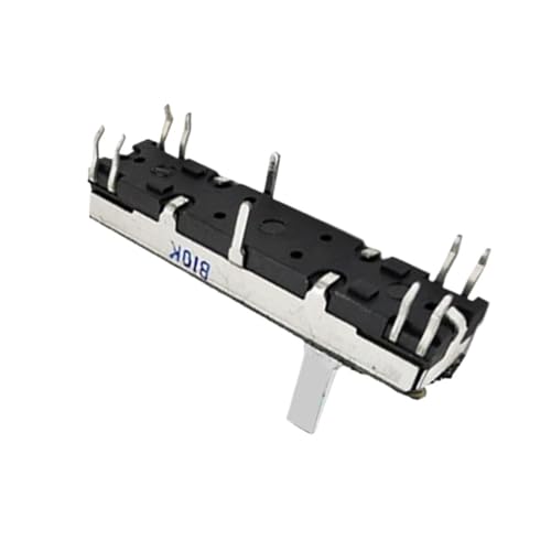 Potentiomètre B10K stéréo de 45mm avec axe 15mm pour fader coulissant de table de mixage x2