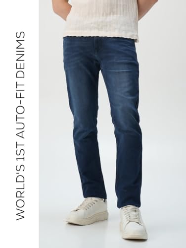 Image of Minus One Slim Fit Stretchable Mid Rise Jeans for Men | Mens Denim Cotton Pants | Stylish Ankle Length Jean