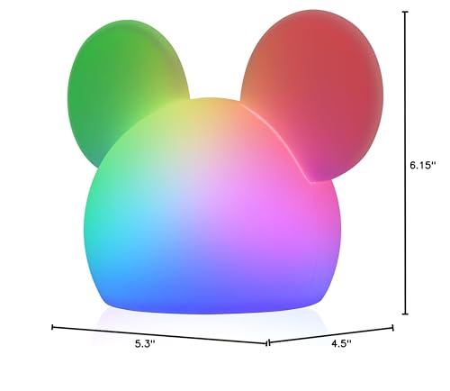 image for Disney Mickey Mouse Squishy Light, Color Changing, Night Light for Kid