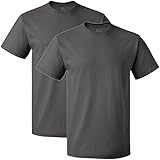 Fruit of the Loom Men's Crew T-Shirt (2 Pack), Charcoal Grey, X-Large
