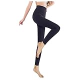 RYTEJFES Damen Thermo Leggings Winter Warm High-Waist Gefüttert-Thermohose Blickdicht 7/8 Lang Leggins Sportleggins Lang Strumpfhosen Yogahose Laufhose für Fitness Laufen Wandern