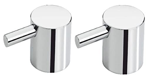 PAWANWARE Brass Spline Screw Mount Chrome Plated(C.P.) Faucet Handle, Suitable for Jaquar Type Florentine (FLT) Series, Chrome Finish Pack of 2