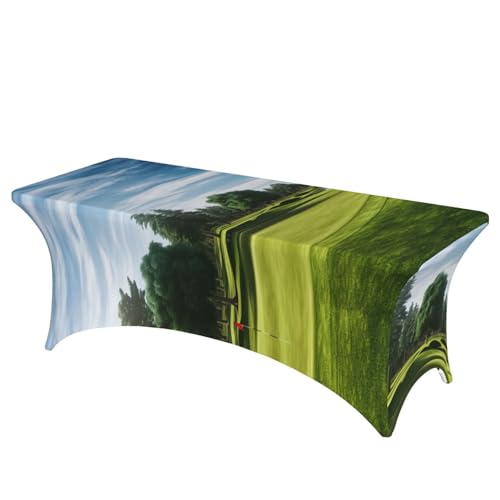 Nappe de pelouse de golf ajustée pour table rectangulaire sans plis - 2