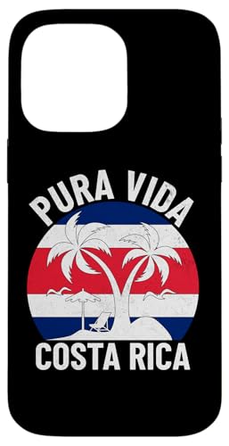 Vintage Costa Rica Flag Pura Vida Beach Summer Vacation Case for iPhone 14 Pro Max