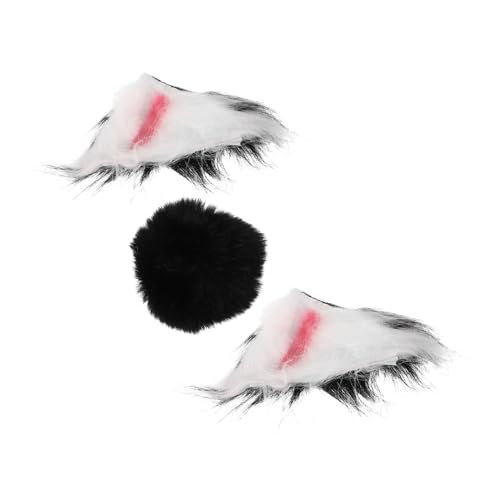 Orejas de peluche desmontables decorativas con suave textura para casco