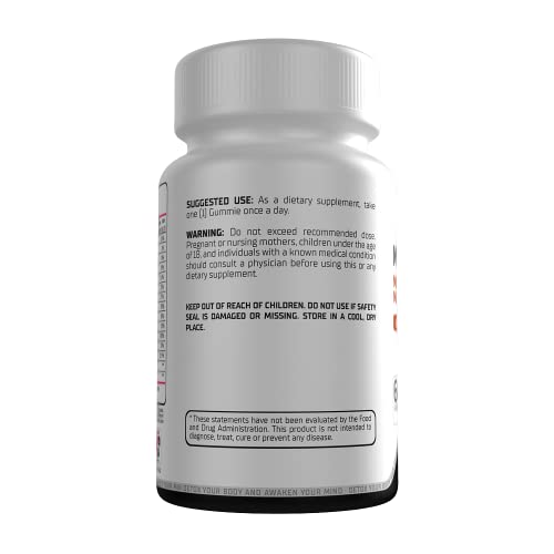 Men's Multivitamin Gummy, Immune, Vitamins A, C, D, E, B, B12,Choline, Zinc, Adult Chewable Vitamin, Blackberry Flavor, 30 Day Supply - 60 Count By Proganiq #TOP2
