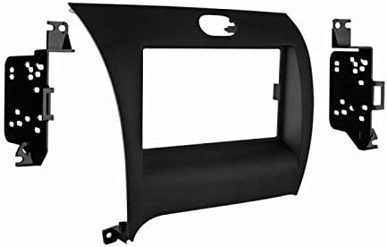 Double Din Install Car Stereo Dash Kit for a Aftermarket Radio Fits 2014-2016 Kia Forte, Forte 5, Forte Koup Trim Bezel is Painted Matte Black