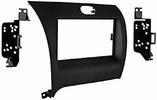 Double Din Install Car Stereo Dash Kit for a Aftermarket Radio Fits 2014-2016 Kia Forte, Forte 5, Forte Koup Trim Bezel is Painted Matte Black