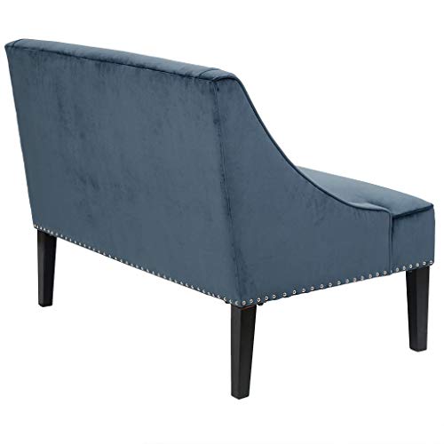 Madison Park Avalon Swoop Arm Settee Blue/Brown See Below, Mp106-0383 #TOP4
