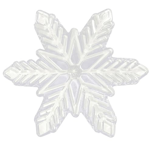Veesper Snowboard Grip Pad, 3D Snowflake Snowboard Stomp Pad Anti Skidding PVC Self Adhesive Snowboard Grip Stomp Pad for Snowboarding Accessories White
