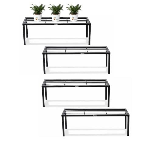 Image of Niyara || Metal Planter Stand || Plant Stand for Pots|| Outdoor Plant Stand (8 Inch Height Set OF 4)