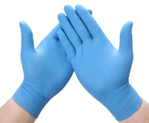 Fusion Vibes Disposable Gloves, Vinyl Gloves, Blue Vinyl Gloves, Powder Free, Latex Free, Kitchen, Food Safe, Extra Strong, Multi-Purpose Gloves (Medium, 100, count)