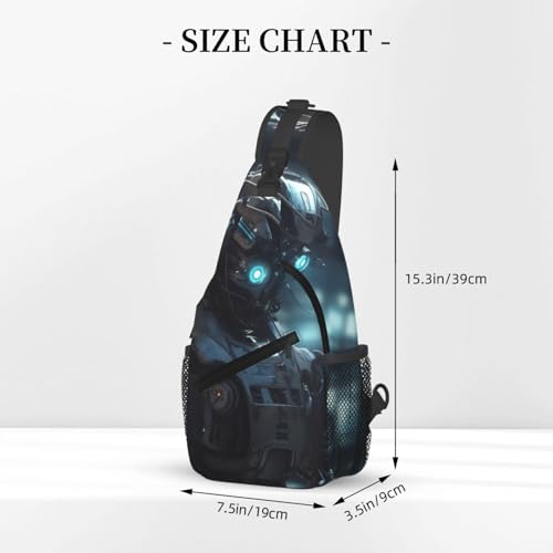 Bolso cruzado Future Robot para hombres y mujeres miniatura 4