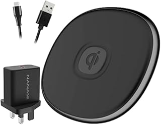 NANAMI Wireless Charger with QC3.0 Plug - Qi-Certified 15W Max for iPhone 14 13 Pro Max 12 11 SE2 XR XS X 8 Plus 8, Fast Induction Charging Pad for Samsung Galaxy S22 S21 S20 S20 FE S10 S9 S8 Note 20
