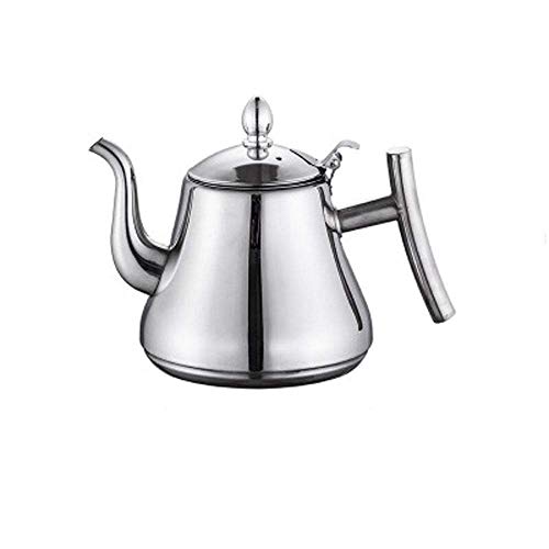 Spiegelende goldene Teekanne Edelstahl-Kaffeekessel Induktionsherd Teekanne Sieb mit Aufguss für Loseblatt- und Teebeutel - Büro-Heißwasser,