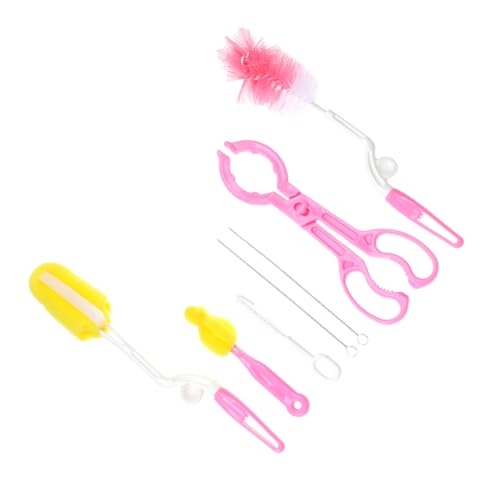 LIFKOME 7Piezas Limpieza para Biberones Limpiador De Chupetes Rotatorio De Color Aleatorio