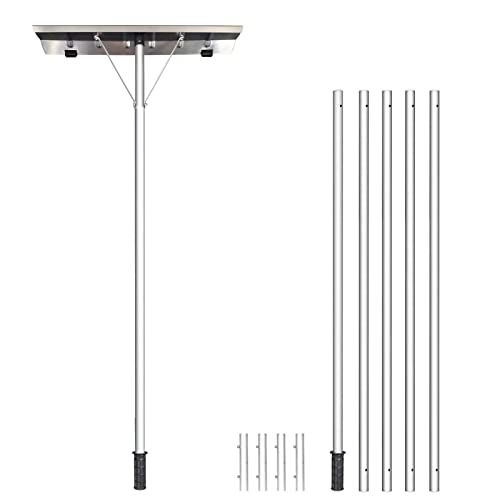 Gnl Recsports RE-1 20 Feet Aluminum Snow Rake, With 25.5 Inch Blade, 5 Extension Tubes & Anti-Skid Handle, Telescoping Snow Removal Tool For Removing Snow, Leaves thumb #1