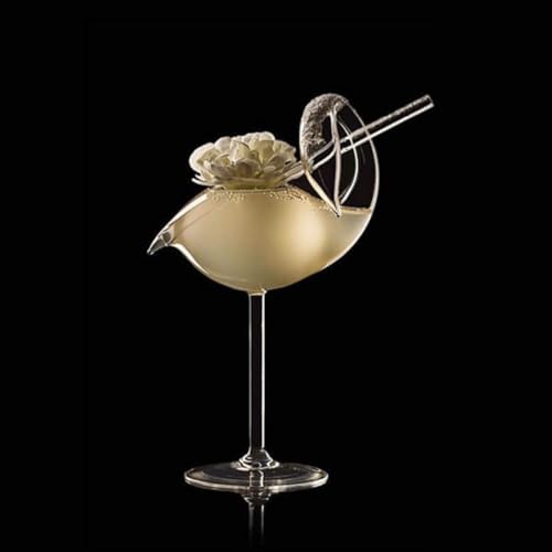 Vasos de cóctel creativos ABOOFAN para sorprender invitados copas de cisne de cristal 178 ml 6
