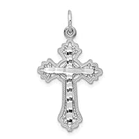 Algopix Similar Product 4 - 10k White Gold DC CROSS CHARM 12IN
