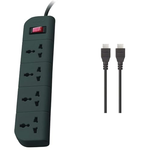 Image of Belkin 4-Socket Surge Protector Universal Socket with 5Ft (1.5-Meter) Heavy Duty Cable Overload Prot
