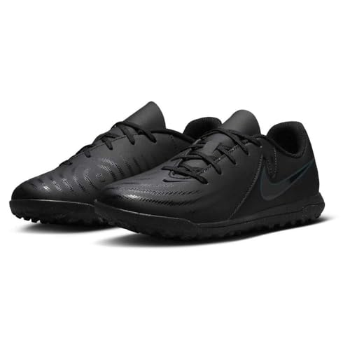 Nike Jr. Phantom GX 2 Club Little/Big Kids' TF Soccer Shoes (FJ2604-002, Black/Deep Jungle/Black) Size 2.54