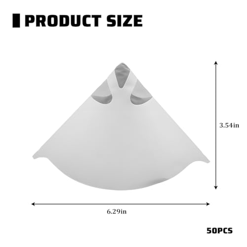 TNAIYH 50PCS Car Paint Strainers, 100 Micron Paper Cone Mixing Cup Funnel Filters with Fine Nylon Mesh, Disposable Paint Strainers for Automotive Spray Gun, Universal for Most Vehicles