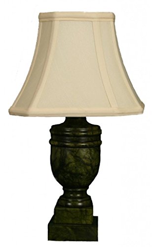 Image of Royal Designs Jade Alabaster Mini Lamp & Square Cut Corner Lampshade
