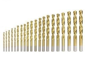 13/19/25pcs 1-13mm Twist Drill Bit HSS Coated Metal Drill Bit Set Wood Metal Hole Cutter For Power Tools Accessories (Color : 25pcs set)