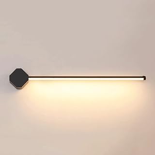 LED Makeup Mirror Lamp, Bathroom Makeup Wall Lamp, Acrylic Shade Metal Linear Wall Light, Ultra-Thin Long Strip Wall Lights(X-Large) (40CM)