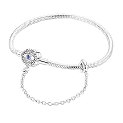 Sparkling Blue Eyes Safety Chain Snake Bone Chain