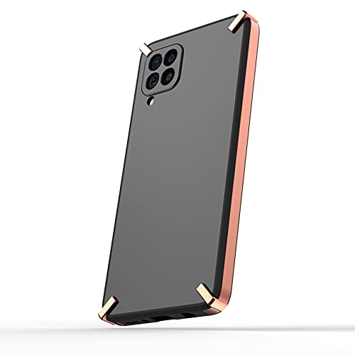 Image of KINSHU X-Four Bumper Case Straight Edge 3-in-1 Phone Case for Samsung Galaxy F62 (Rose Gold)